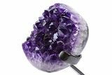 Amethyst Geode With Metal Stand - Uruguay #306864-3